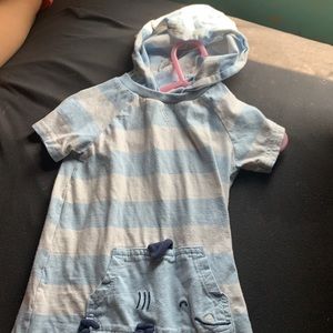 Shark hooded romper